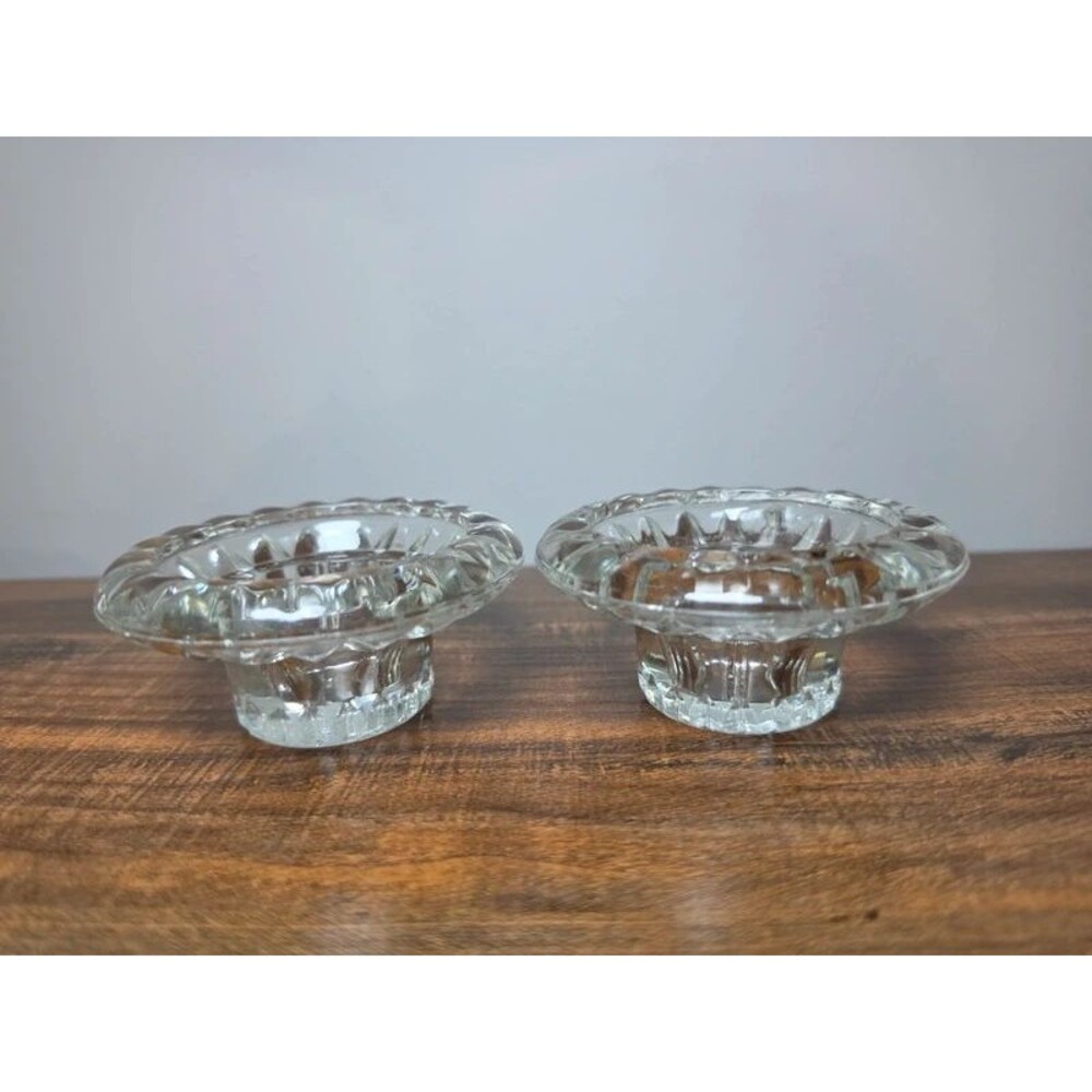 crystal candle holders , set of 2